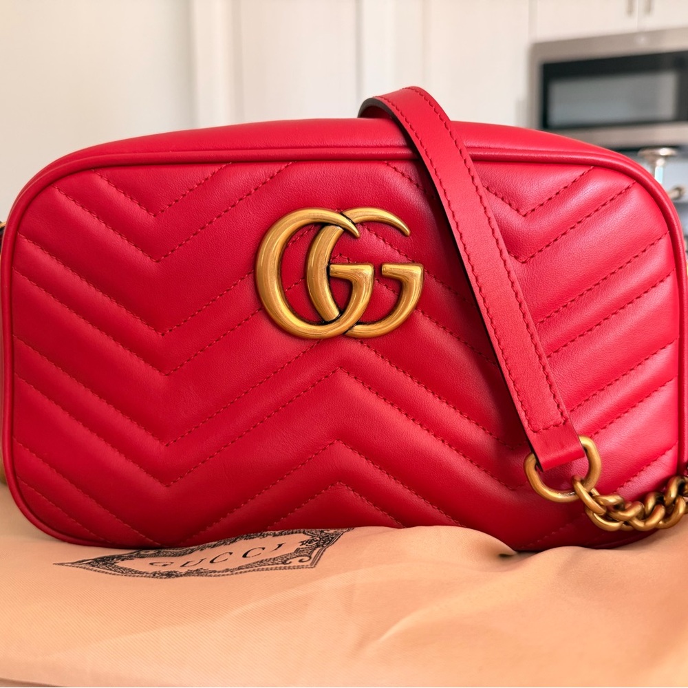 Gucci GG Marmont Small Leather Crossbody Bag